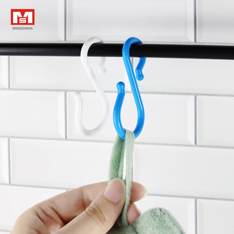 The Japanese MS 2023 storage S-hook thickened S-shaped hook can be used behind the bathroom, kitchen, living room and dormitory Specification image