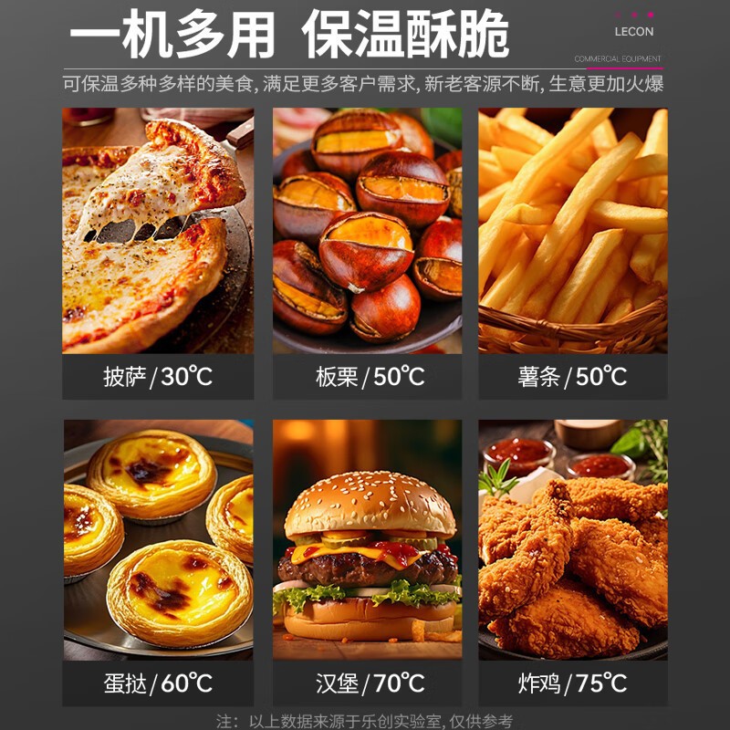 Commercial three-layer insulated cabinet, food insulation display cabinet, fast food restaurant hamburger cooked food cabinet, glass insulated display cabinet Application Scenario