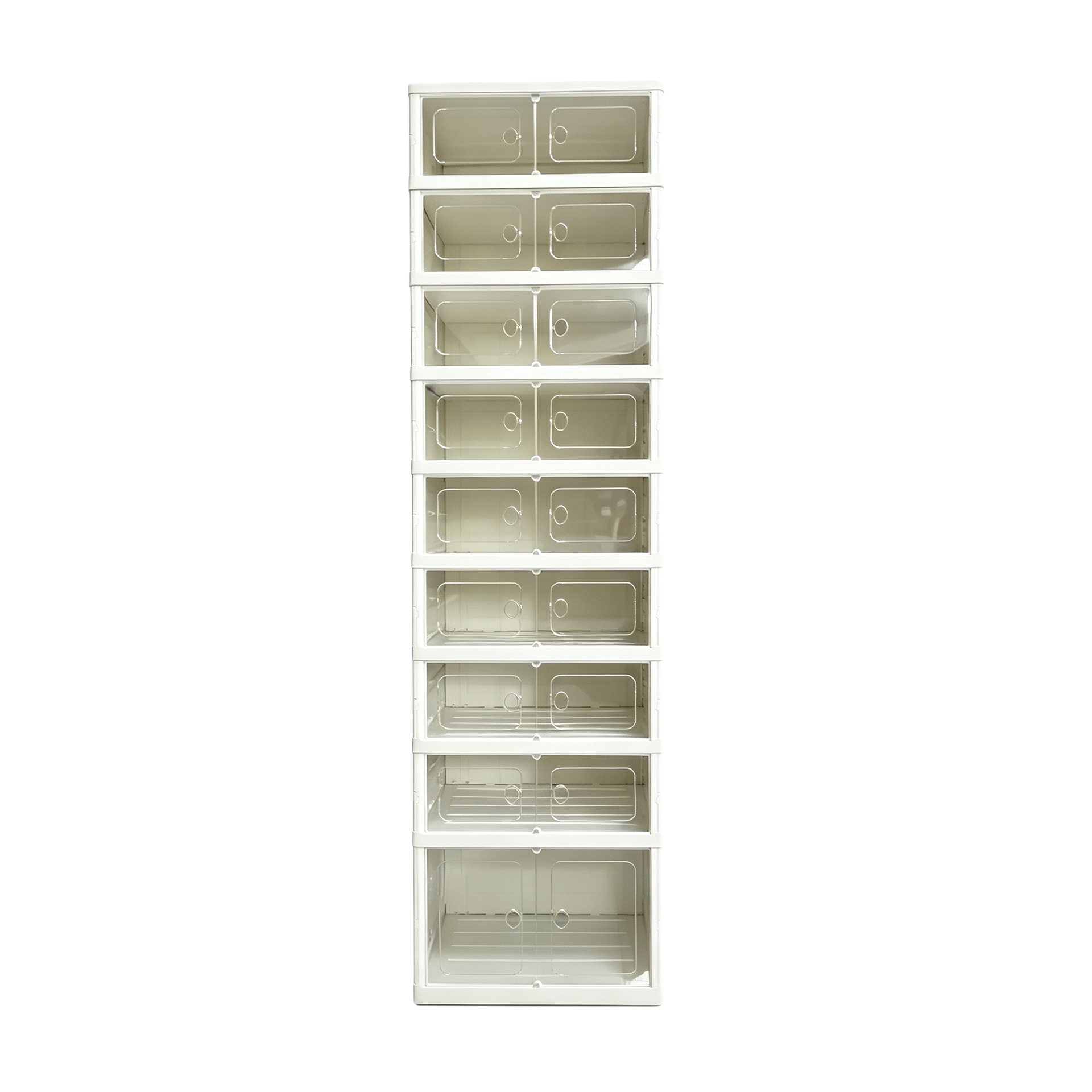 Caja de zapatos plegable de instalación libre gabinete de almacenamiento magnético succión clamshell transparente multi puerta puerta puerta puerta de zapatos rack de almacenamiento Item Picture