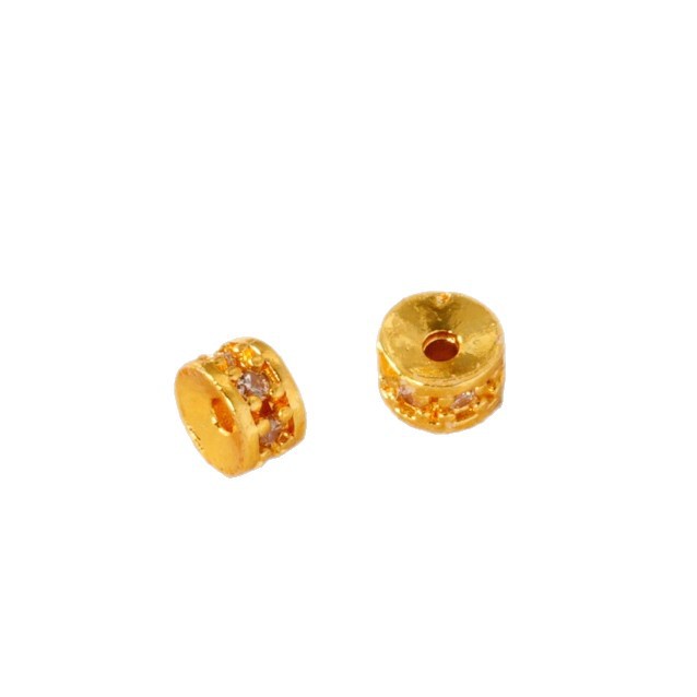 New ancient-style sand gold high color retention set with zirconium ring beads, high-end Chinese-style bracelet and necklace DIY accessory Item Picture