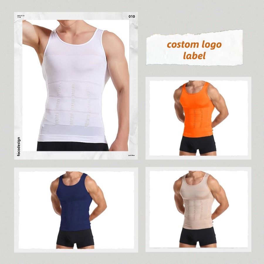 欧美爆款男士塑身衣 PRO收腹紧身塑胸背心男士塑身衣户外运动背心