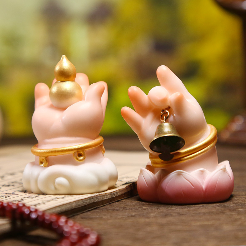 Wholesale of new fufu Buddha's Hand resin decorative items symbolizing Buddha's hand for home desktop decoration Specification image