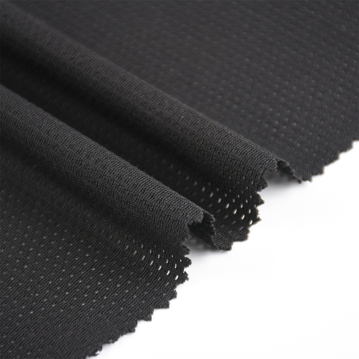 现货涤氨弹力网 运动服拉架网布 透气篮球服弹力针织面料网孔