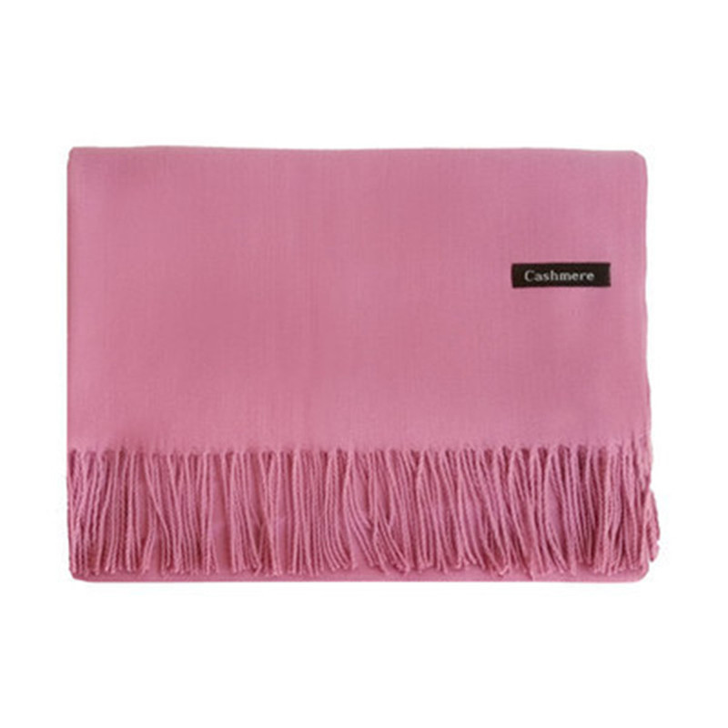 One-piece delivery of Korean-style faux cashmere scarves for women in winter 2025, solid color scarves, Korean-style tassel large shawls, red scarves for the year-end party, wholesale from street stalls Item Picture