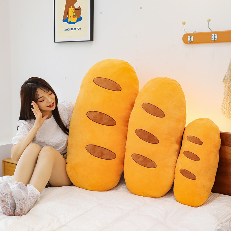 仿真法棍大面包抱枕毛绒玩具睡觉长条枕床头沙发靠垫厂家批发跨境