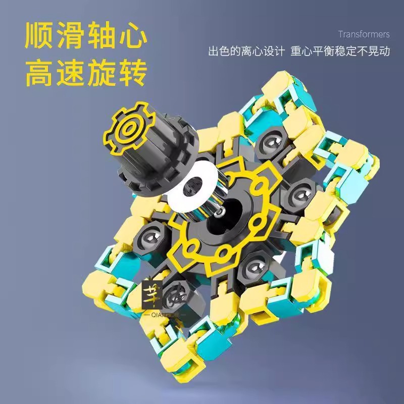 Fidget spinner toys for boys and children: Rotate between fingers to relieve stress and transform. Fun mechanical toys for boys: Spin and enjoy a variety of changes Application Scenario