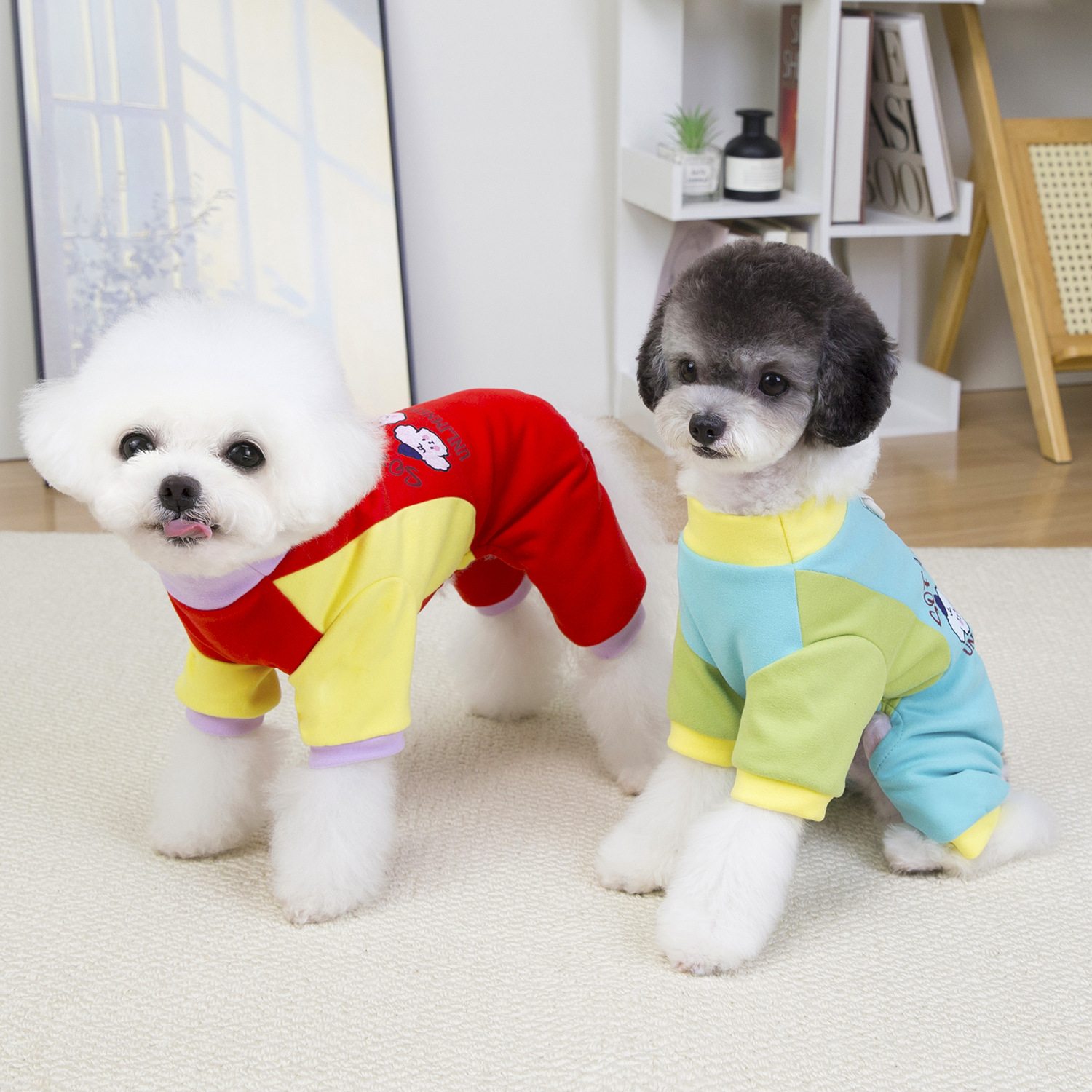 狗宠物四腿衣中小狗狗猫咪衣服猫用品秋冬德绒四腿衣泰迪法斗服饰