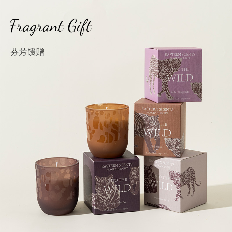 大豆蜡香薰蜡烛礼盒玻璃杯伴手礼物手工无烟蜡烛家用香氛蜡烛套装细节图