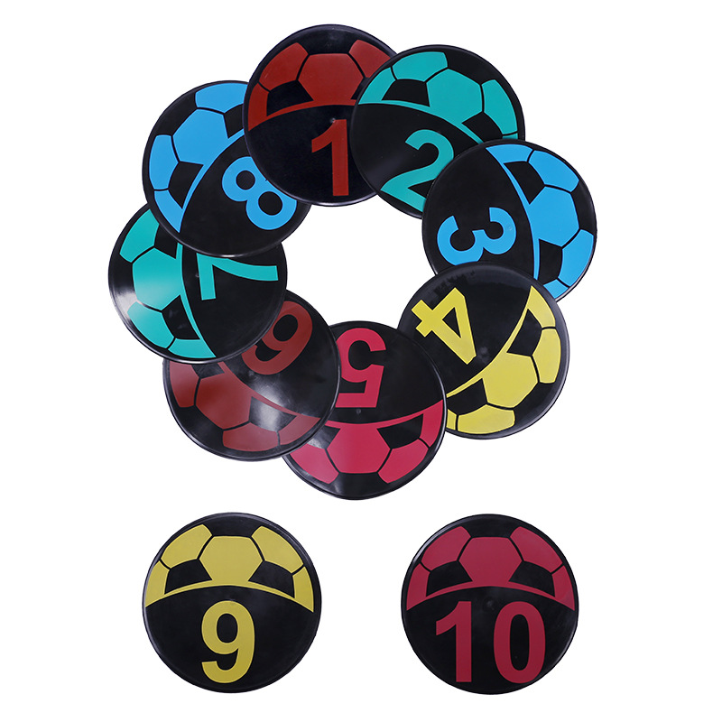 Football training supplies digital discs, basketball training supplies logo discs, flat discs, 1-10 number pads, for cross-border use Application Scenario