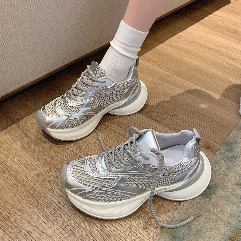Women's sneakers 2026 New style bestsellers, autumn breathable mesh shoes, thick-soled, lightweight, running, casual dad shoes Application Scenario