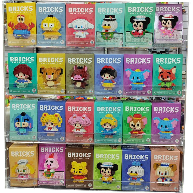 兼容乐高微颗粒积木卡通公仔儿童拼装小玩具摆摊挂件礼品批发迷你