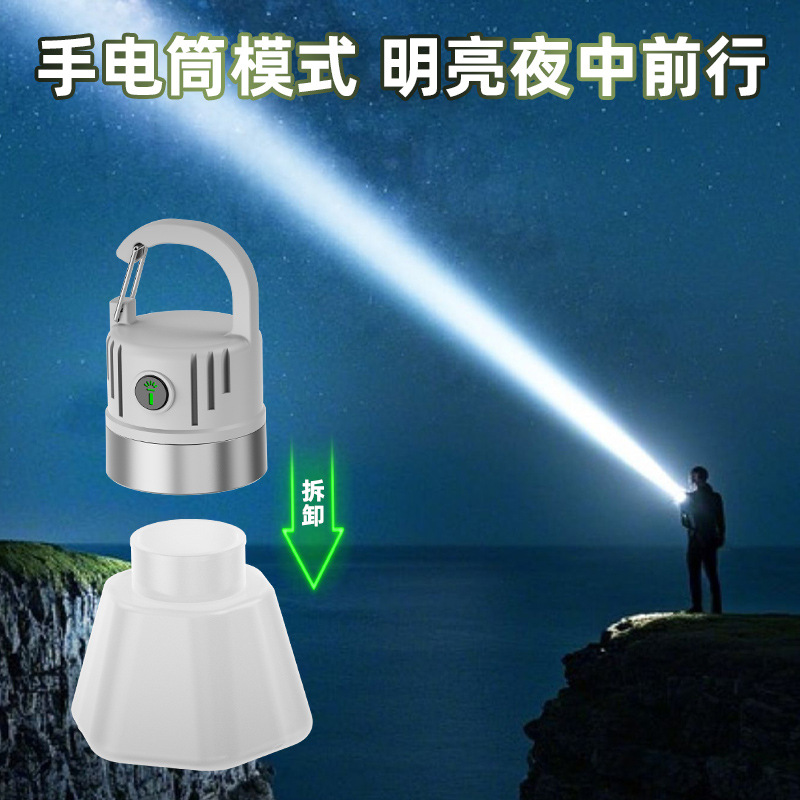 New outdoor multi-functional bottle cap lamp, RGB ambient camping lamp, portable water bottle lamp, flashlight Application Scenario