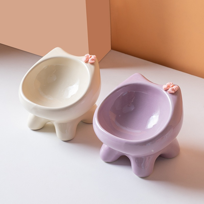 Super cute cat bowls, ceramic cat bowls, dog bowls, cat rice bowls, cat food bowls, cat basins, pet supplies