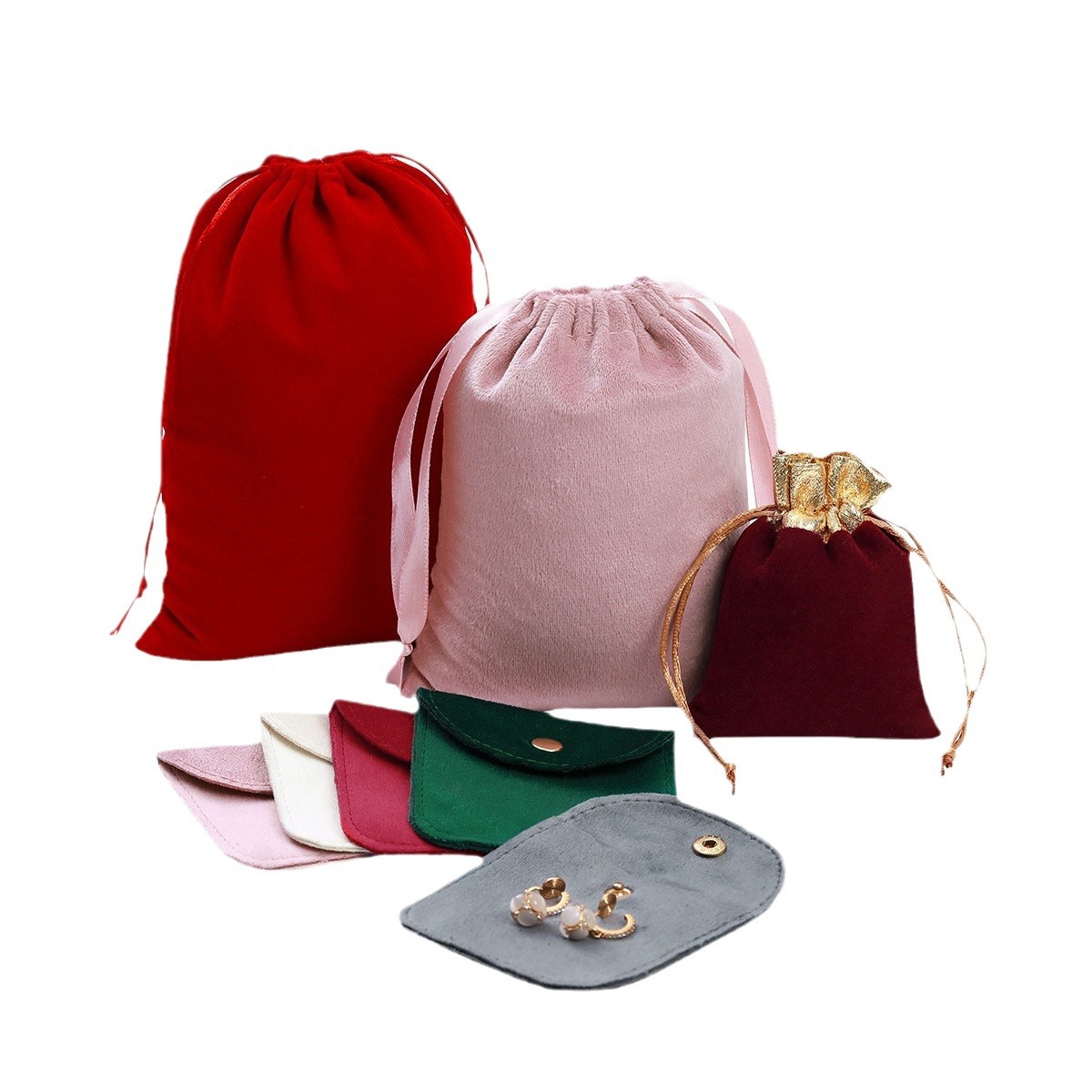 Wholesale of velvet bags, drawstring jewelry, velvet bags, earphone storage bags, custom-made large velvet black velvet drawstring bags Application Scenario
