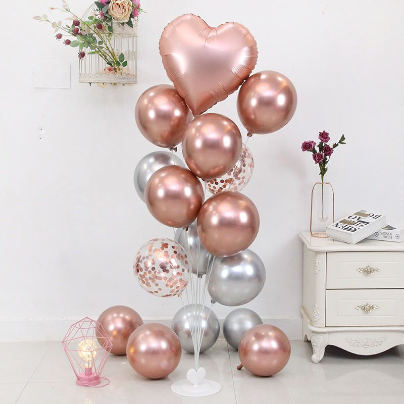 Balloon table, transparent frame, wedding table, balloon column, table surface, balloon stand, table swing pole support, festival decoration details Picture