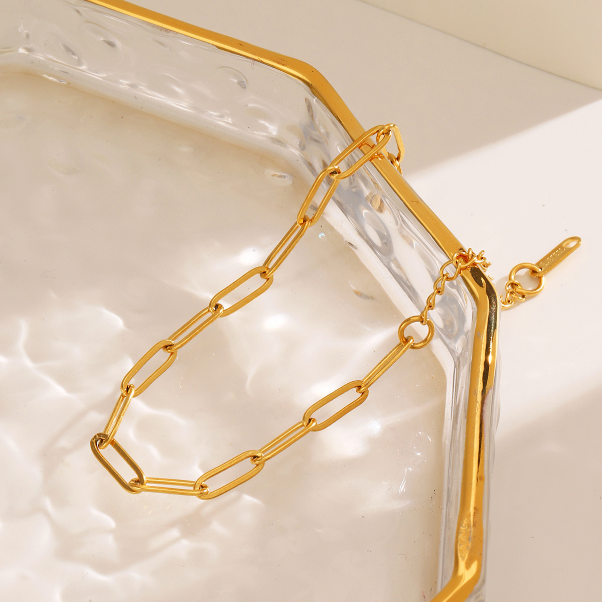 Wholesale of long cross-shaped chain bracelets in a simple and fashionable style from Europe and America, featuring a unique hip-hop and niche stainless steel bracelet for women details Picture