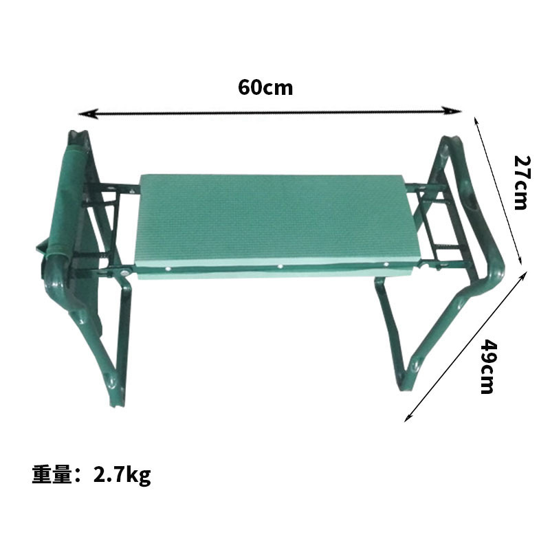 Garden kneeling stool to sit knelt GardenkneelerFoldingChair kneeling chair garden gardening tools Specification drawing