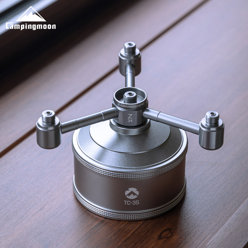 Koman wholesale aluminum alloy one-to-four-joint aluminum alloy camping atmosphere lamp outdoor high-altitude gas cylinder adapter
