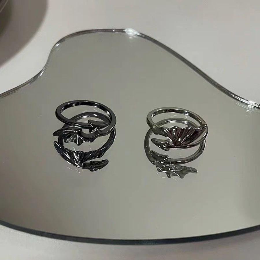 Cross-border Devil Wings Ring, Angel Wings Open, Personalized Punk jewelry wholesale, simple and versatile rings, Japanese and Korean details Picture