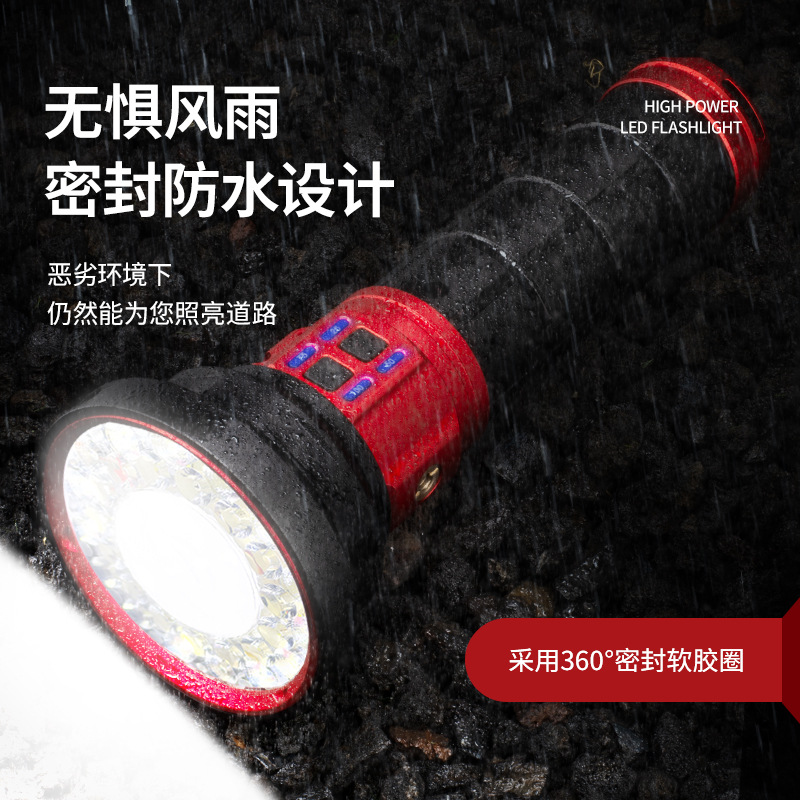 Cross-border new product: High-power high-lumen high-intensity flashlight, 30+1 multi-lamp white laser, outdoor adventure search and rescue Application Scenario