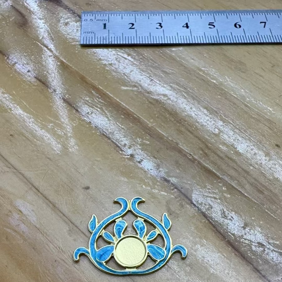 DIY新款滴油  仿合金点翠烧蓝蝴蝶件 厂家批发