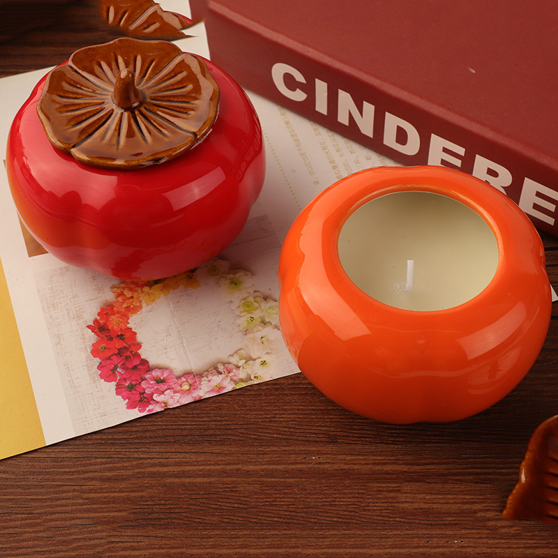 Persimmon jars, scented candles, souvenirs, gift belts, gift boxes, groomsmen, wedding gifts, wholesale decorations, home ornaments details Picture