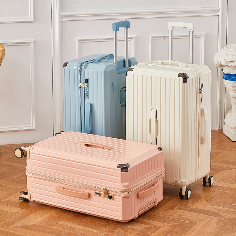 Extra-large capacity trolley case, popular 28-inch 3:7 inch suitcase for women, swivel wheels, student password travel suitcase for men details Picture