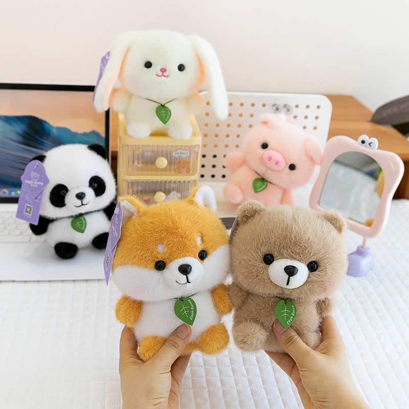 New cute little panda doll, little rabbit animal plush toy, table companion, adorable pet series children's gifts Specification image