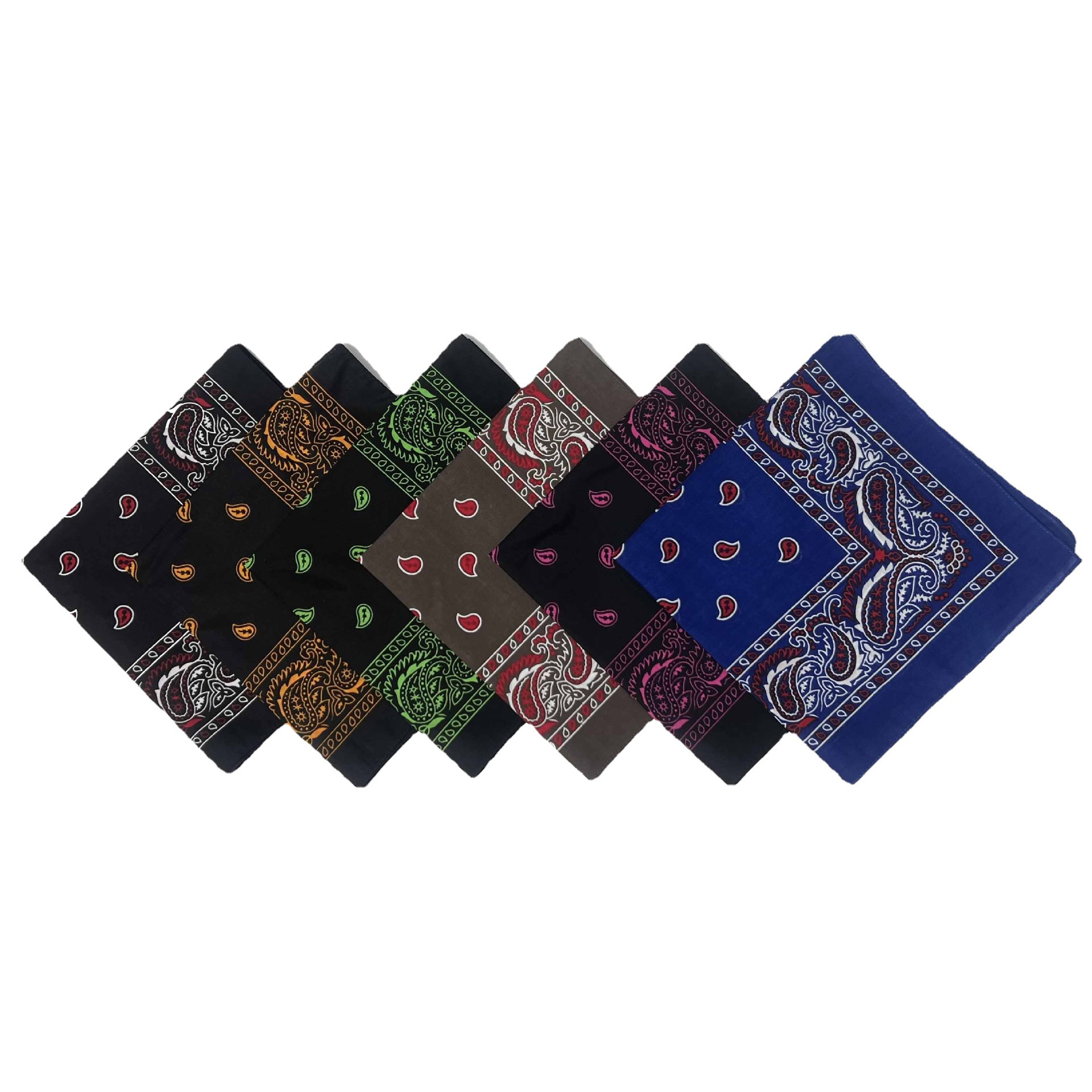 New cashew flower headscarf, black base sunflower seed flower, Harajuku color-blocking amoeba hip-hop multi-purpose square scarf factory direct sales