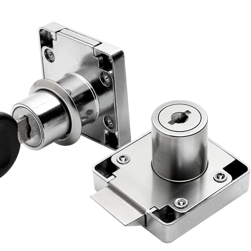 小博士贴力王138-22A136办公桌抽屉锁文件柜锁暗锁抽屉锁圆孔锁芯白底实物图