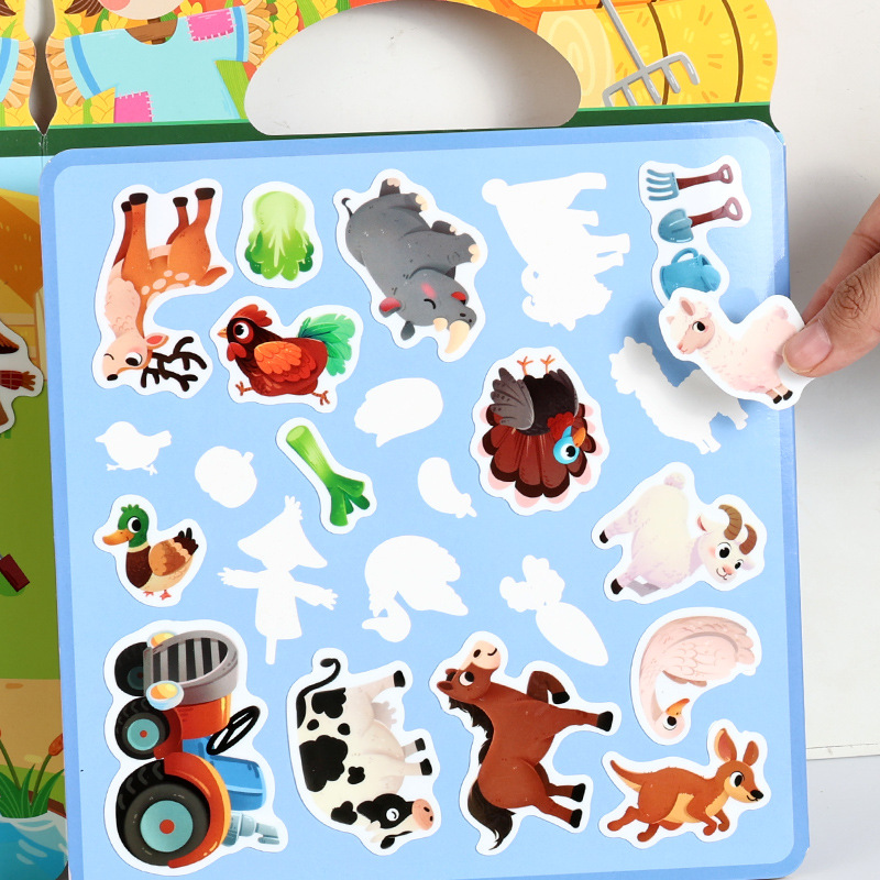 Jelly sticker book, enlightenment and intelligence fun toy, baby kindergarten gift, silicone repeatedly pasted cartoon Application Scenario