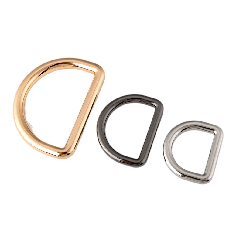 Wholesale hardware D-buckle metal ring seamless D-shaped buckle alloy semi-circular ring clothing pet collar accessories Item Picture