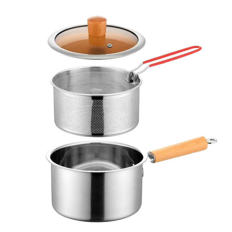 فالمقلاة المقلية المصنوعة من الفولاذ المقاوم للصدأ والمطابخ المقلية المزودة بغطاء Item Picture