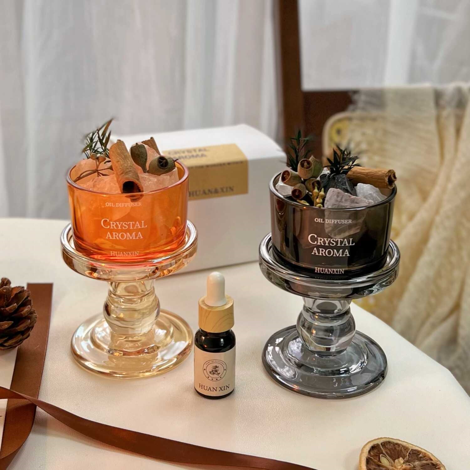 Highball cup aromatherapy, high-end decorative item, bedroom diffuser stone, flameless aromatherapy, long-lasting essential oil, household wholesale Specification image