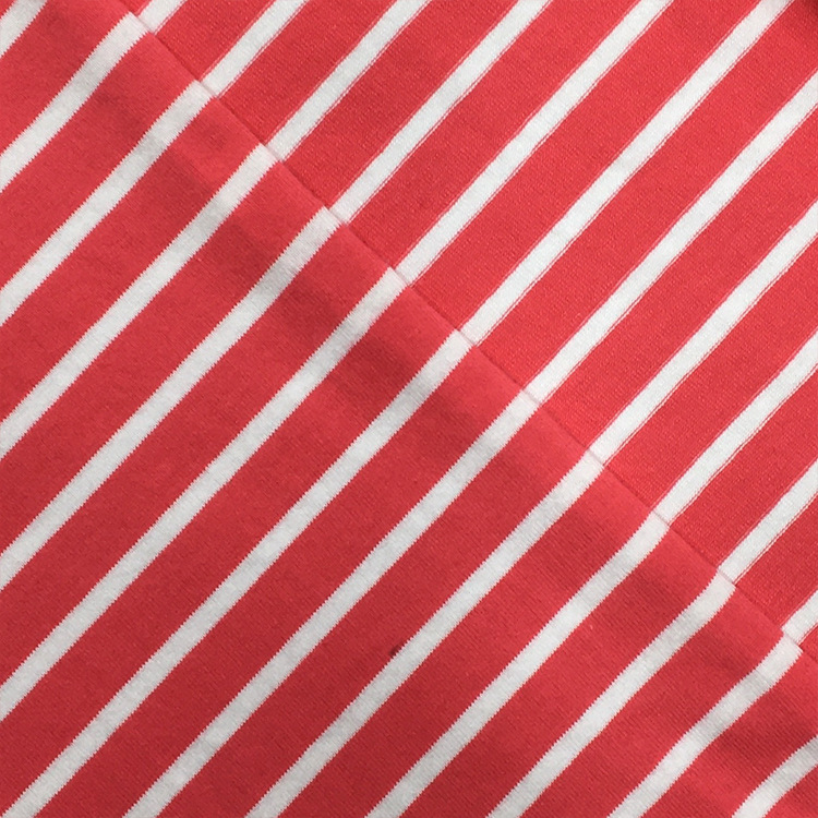 32s combed cotton frame striped fabric 170g stretch yarn-dyed striped sweatshirt and pajamas knitted fabric