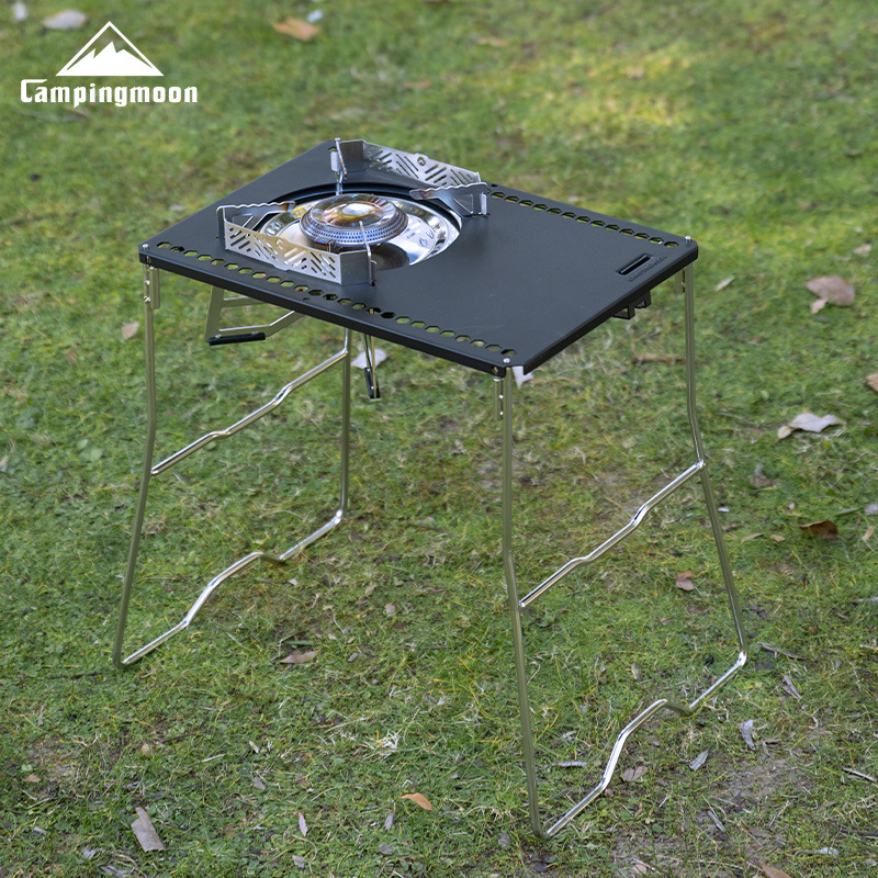 柯曼G-38一单元多功能桥架野营烧烤桌不锈钢露营可折叠拓展架