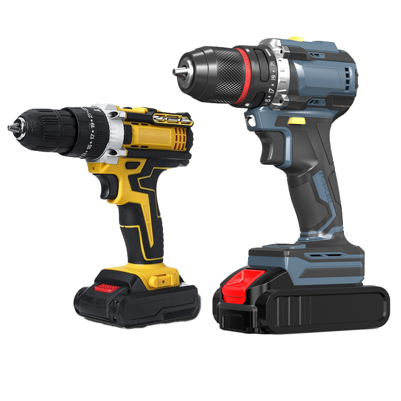 New brushless hand drill, small steel gun, rechargeable lithium battery drill, power tool, small household multi-functional hand drill Item Picture