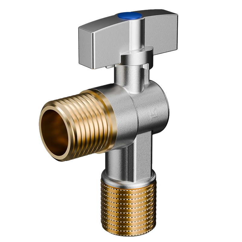 All-copper triangular valve ball core full-opening high-flow ball valve, gas water heater, cold and hot water faucet, toilet water inlet switch Item Picture