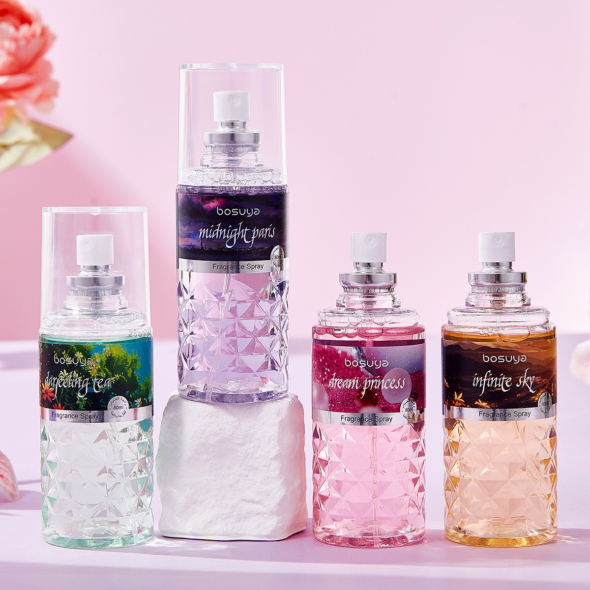 【 Cross-border Exclusive 】BOSUYA Fragrance Spray Perfume is a natural, fresh, long-lasting, light and unisex body perfume