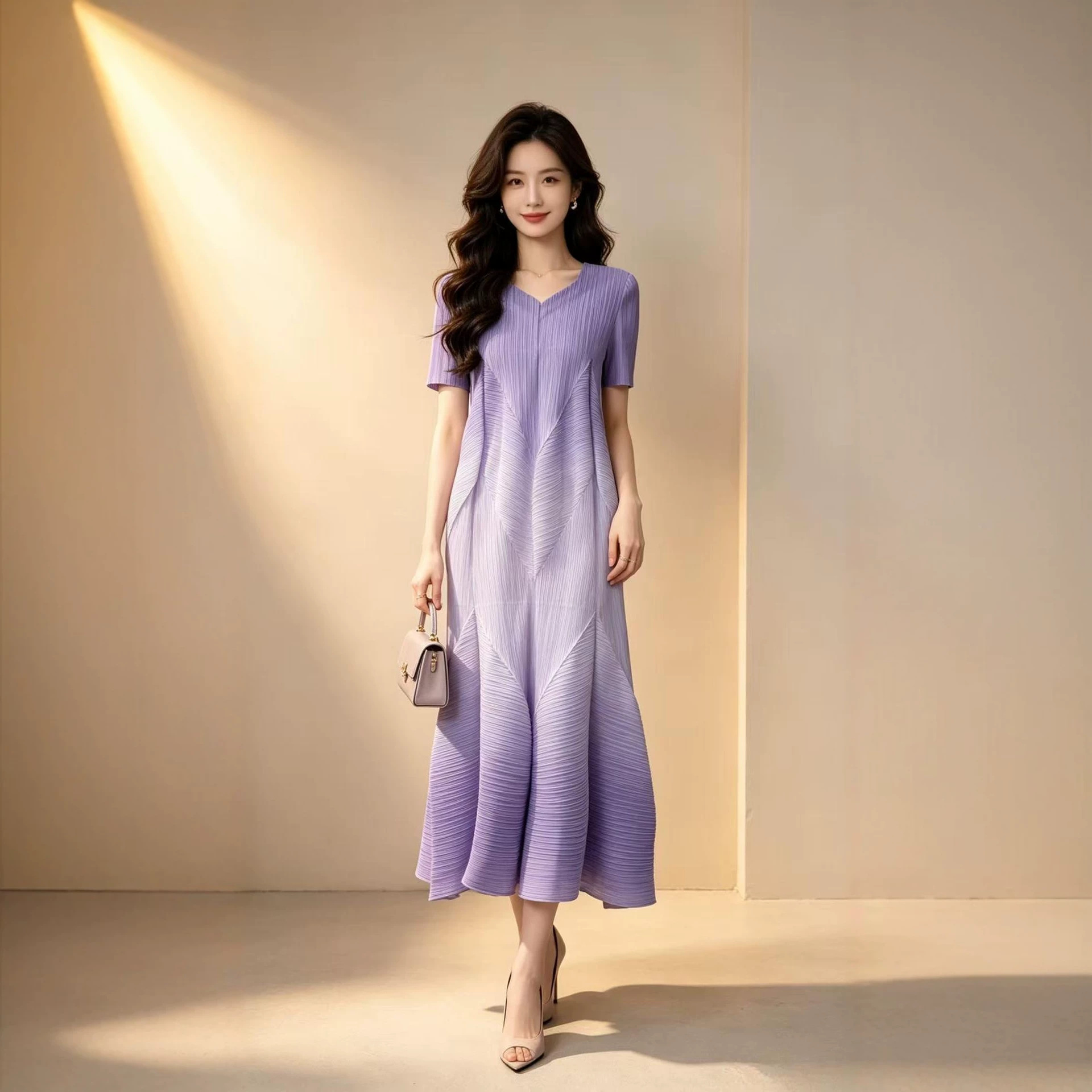 裙子/女装/裙子女收腰仙女/裙子收腰夏季/美女连衣裙产品图