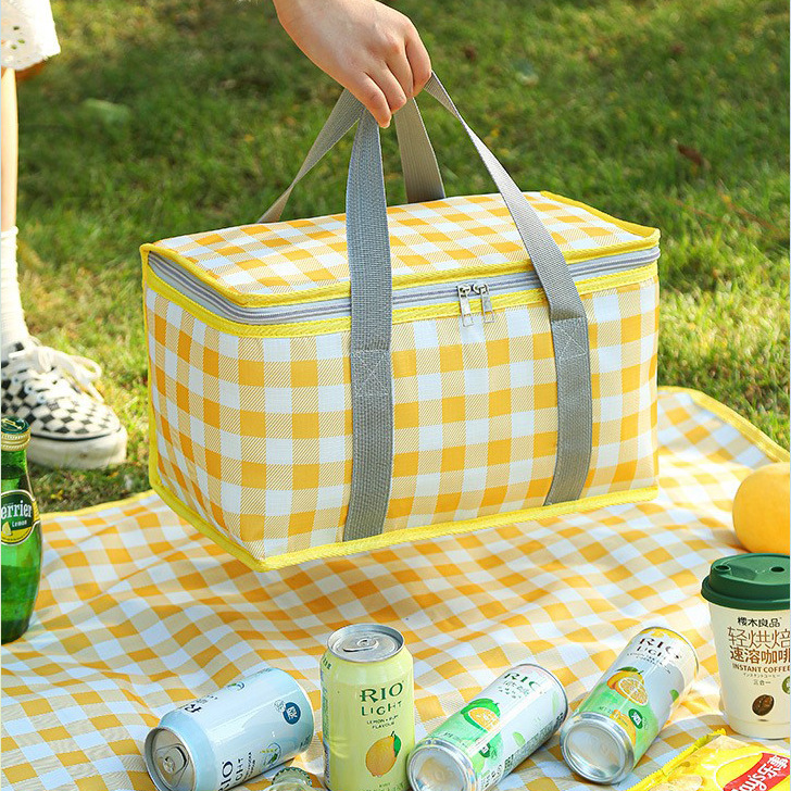 户外手提野餐包加厚上班族学生保温包野餐露营大容量便携包收纳袋