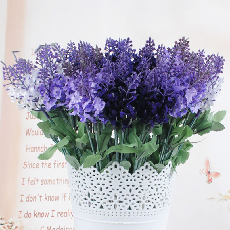 Dove artificial flowers, artificial lavender, European-style country, Provence 10-head lavender home living room decoration Application Scenario