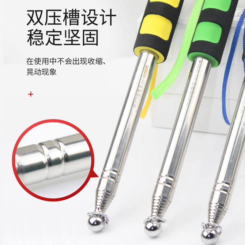 Customized 2-meter retractable stainless steel tour guide flagpole, thickened stainless steel teaching whip tour guide pole Application Scenario