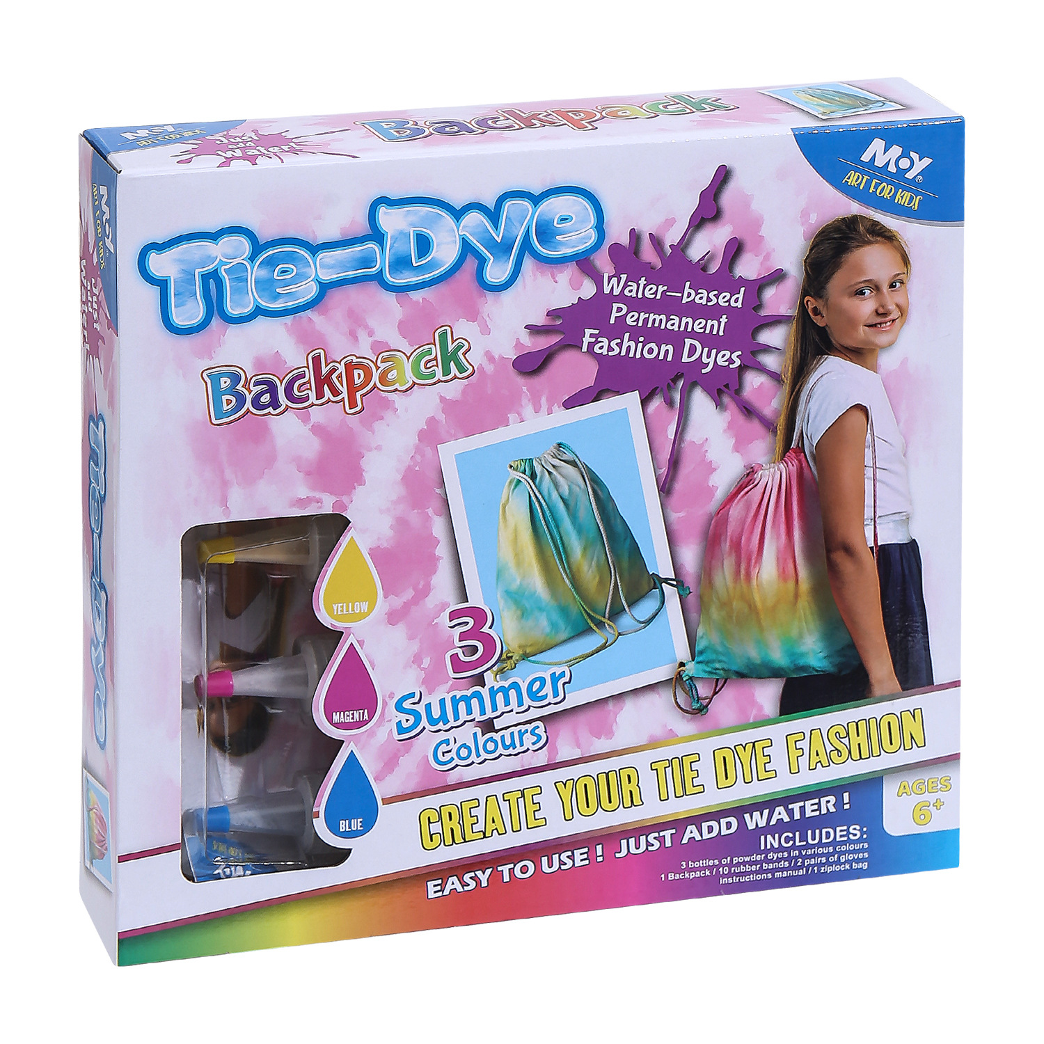 Cross-border Amazon best-selling tie-dye set, DIY educational toys, cotton and linen fabric material package, handmade paint factory Item Picture