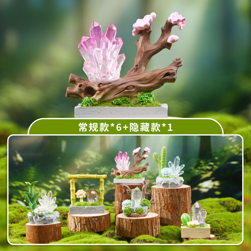 Crystal Story Blind box Creative design: Crystal illuminated table ornaments in various styles, exquisite crystal blind box wholesale