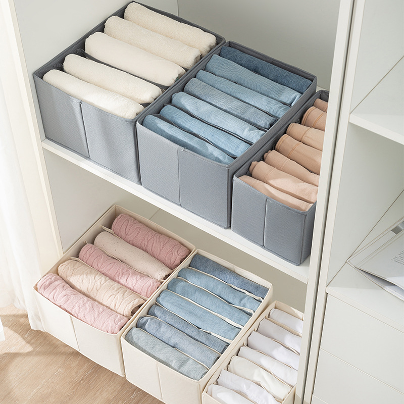Oxford cloth storage box, storage basket, wardrobe, clothes, drawer-type compartments, trousers, sweaters, folding and organizing box, storage box Specification image