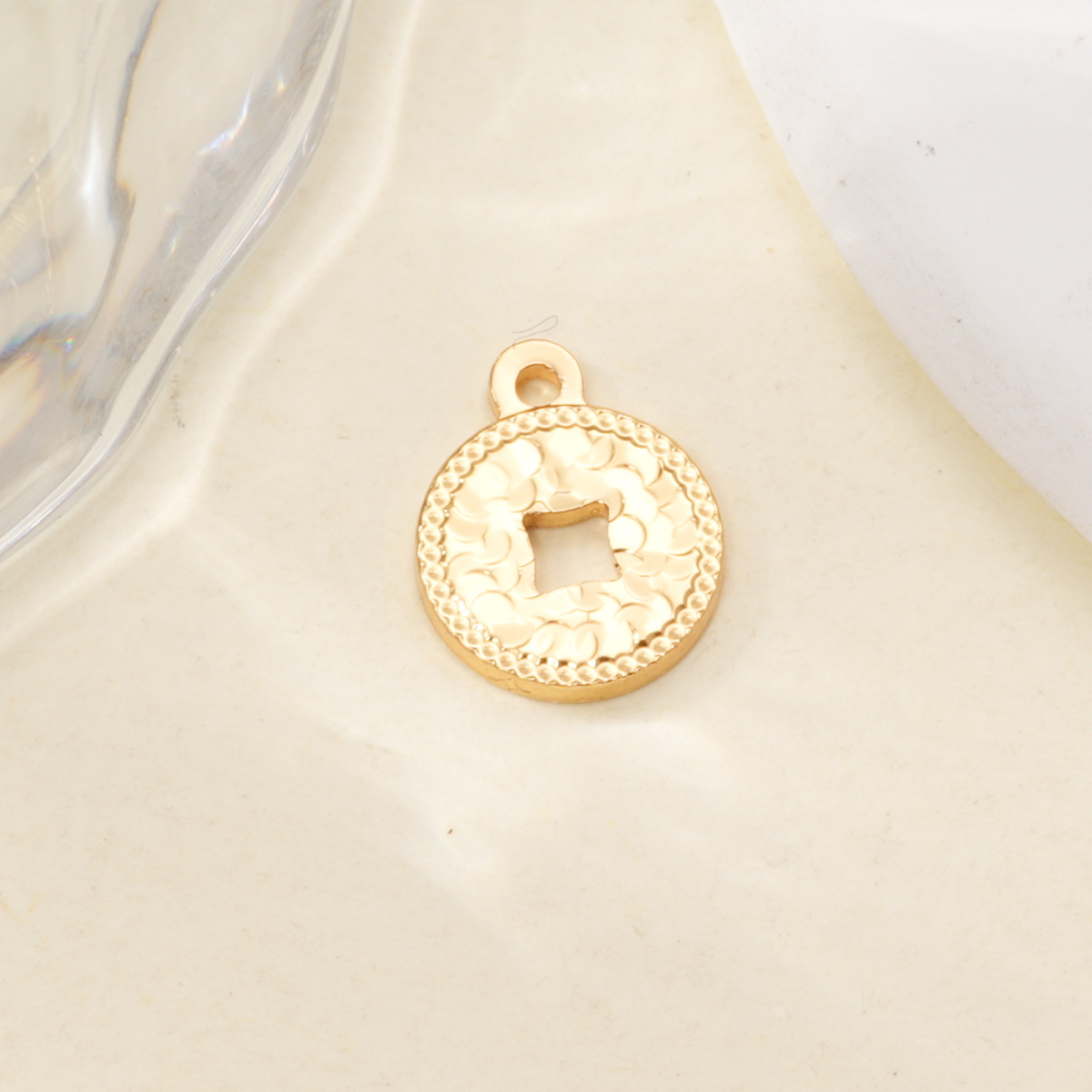 "Get Money Right Away Little Horse Coin Pendant 18k copper gold-plated color retention high-end style bracelet necklace clasp DIY accessory. details Picture