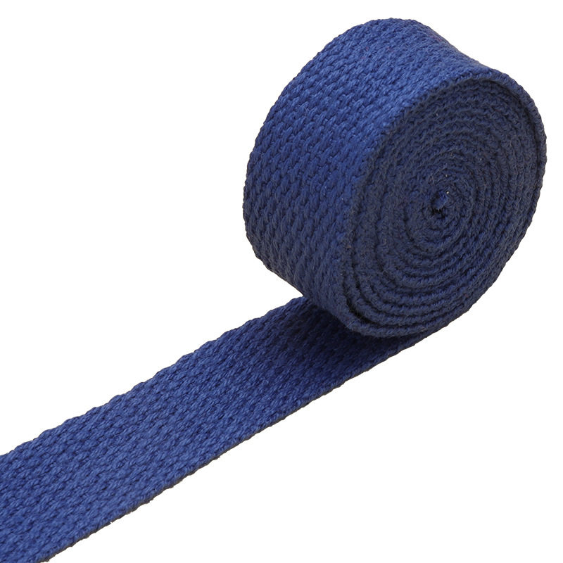 批发加厚涤纶织带书包背包手提包帆布带纯色平纹带瑜伽纺织绑带白底实物图