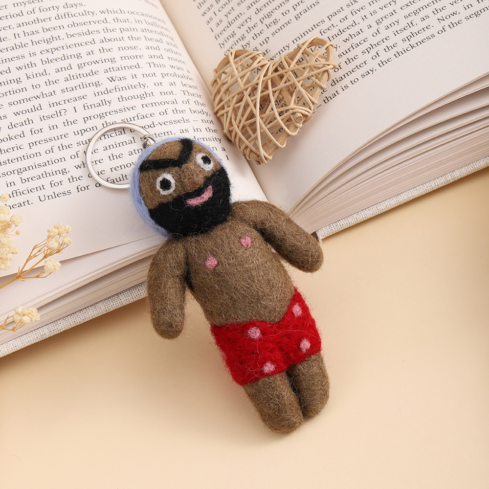 Handmade Nepalese wool felt pendants, three-dimensional plush pendants, car keychain pendants, hanging decorations manufacturer wholesale details Picture