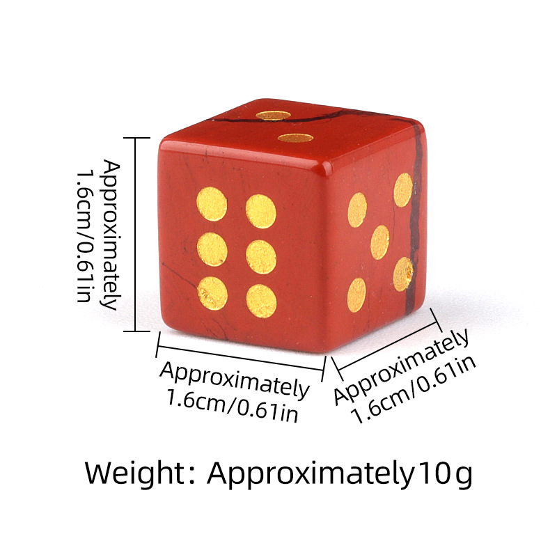 2316-天然紫水晶骰子 水草玛瑙虎眼石色子半宝石骰子 跨境新品白底实物图